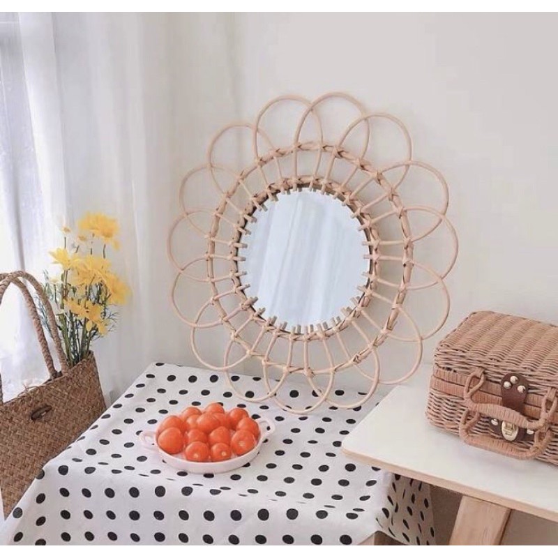 Buy Nordic Rattan Decorative Mirror Cermin Dinding Seetracker Malaysia