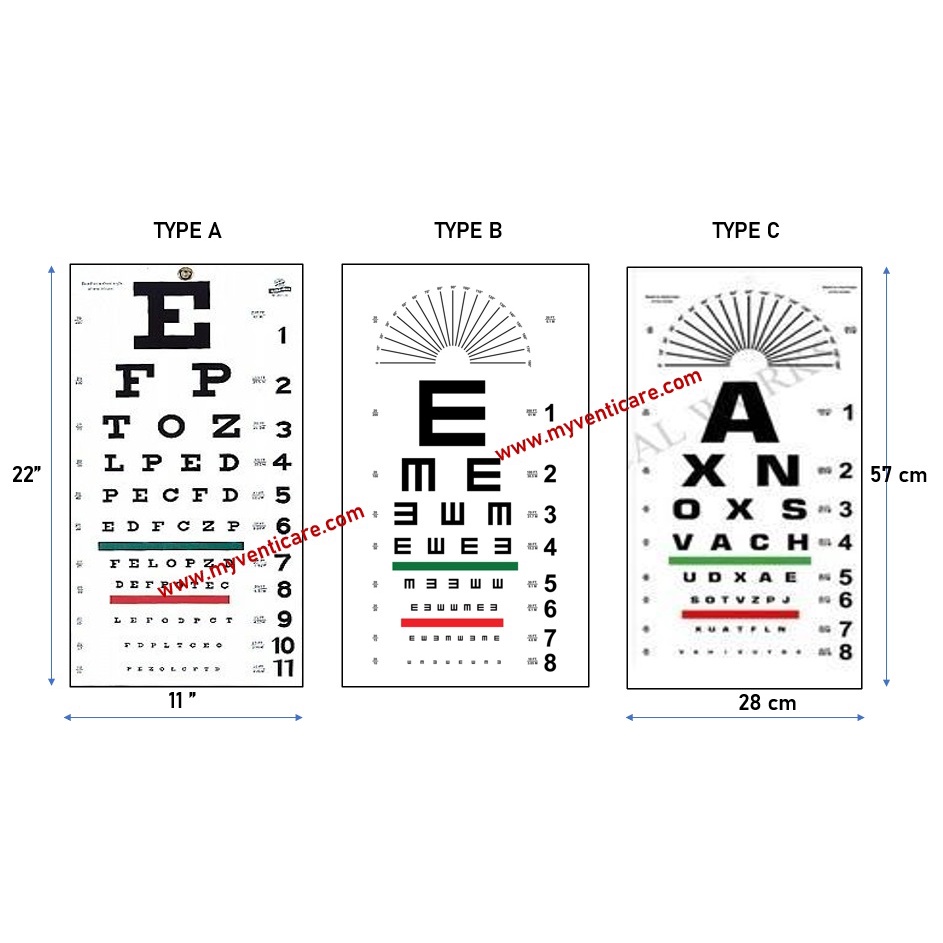 Snellen Chart Eye for Eye Test Shopee Malaysia