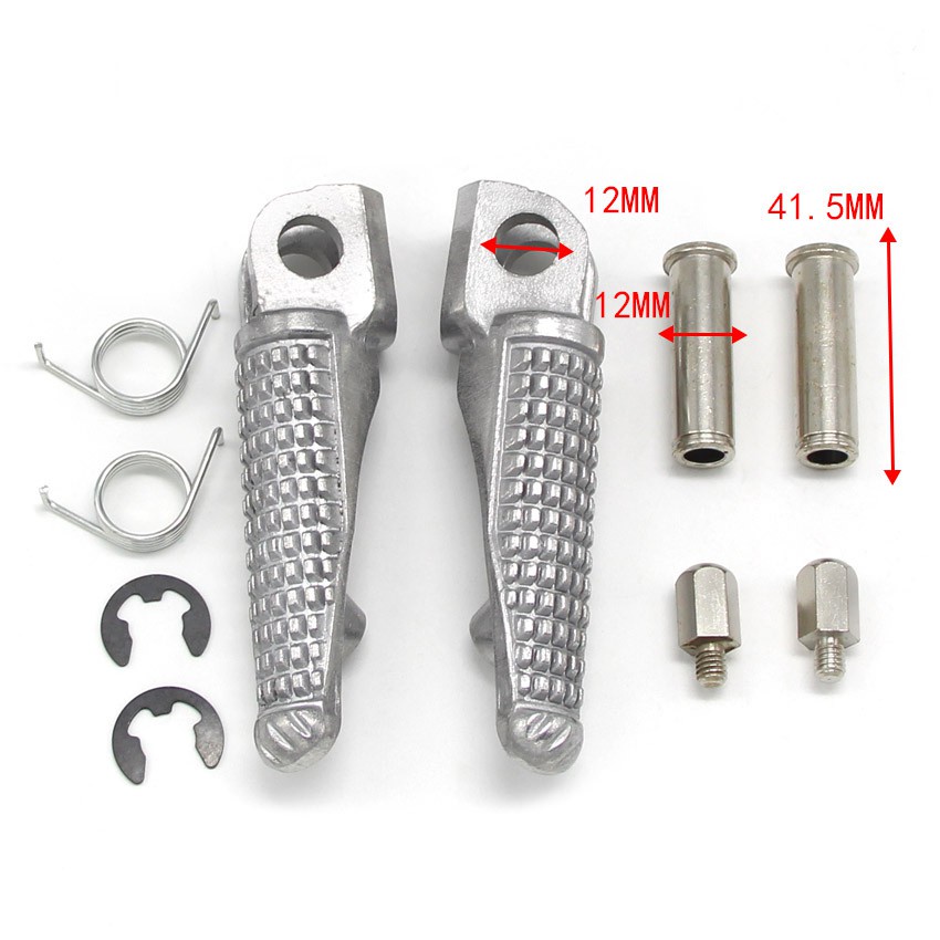 Hitommy Motorcycle Rear Footrest Pedal Foot Pegs for Kawasaki ZX6R Z750 Z1000 