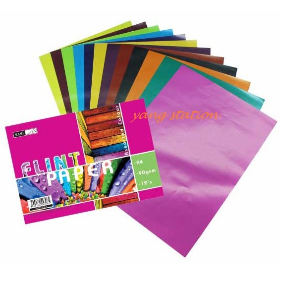 FLINT PAPER Color Flint Paper Assorted Colour Paper Kertas Warna