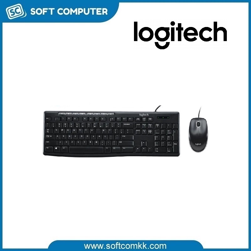 Logitech MK200 USB Keyboard & USB Optical Mouse / Desktop / Laptop / PC ...