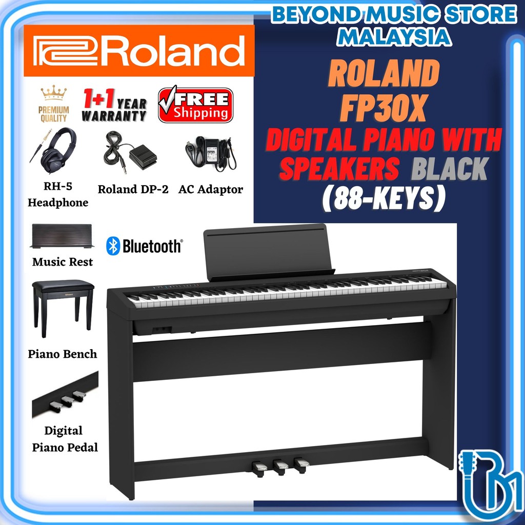 21 Roland Fp 30x Key Digital Piano Home Package With Dedicated Stand Pedals Headphone And Music Rest Fp30x Shopee Malaysia