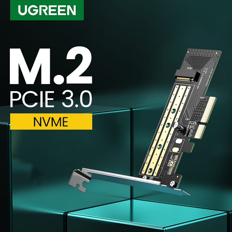 UGREEN PCIE to M2 Adapter NVMe M.2 PCI Express Adapter 32Gbps PCIE Card x4/8/16/ M&B Key SSD