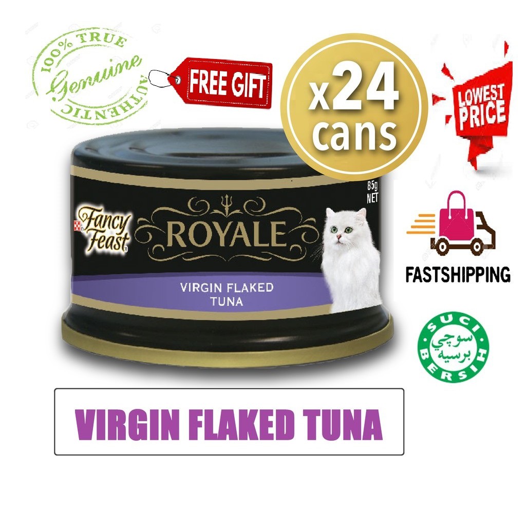 [Halal Cat Food ] Fancy Feast Royale Virgin Flaked Tuna (24 Cans