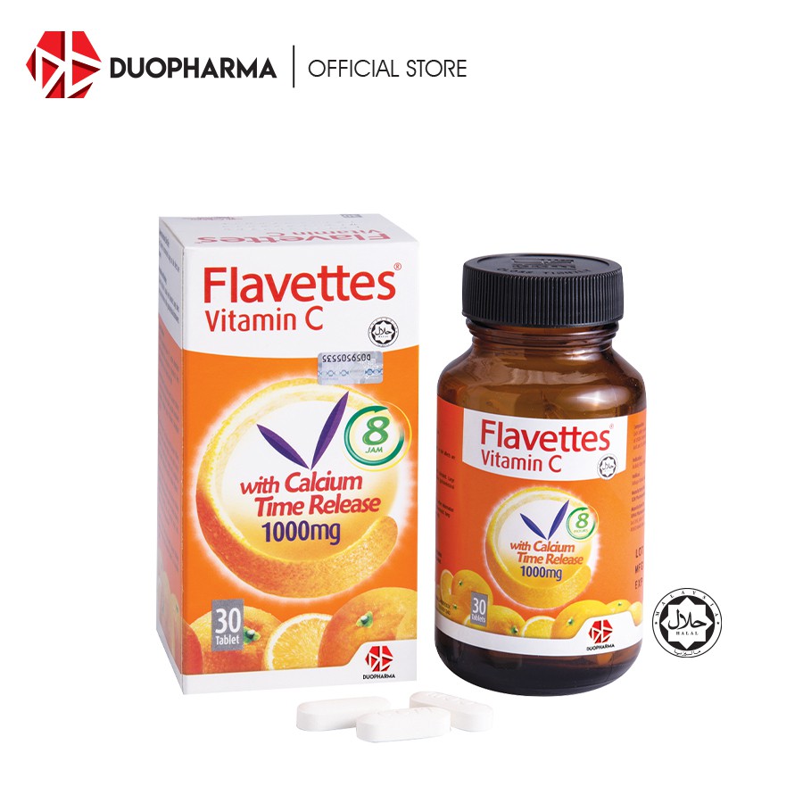 Flavettes Time Release Calcium 1000mg X 30 S Shopee Malaysia