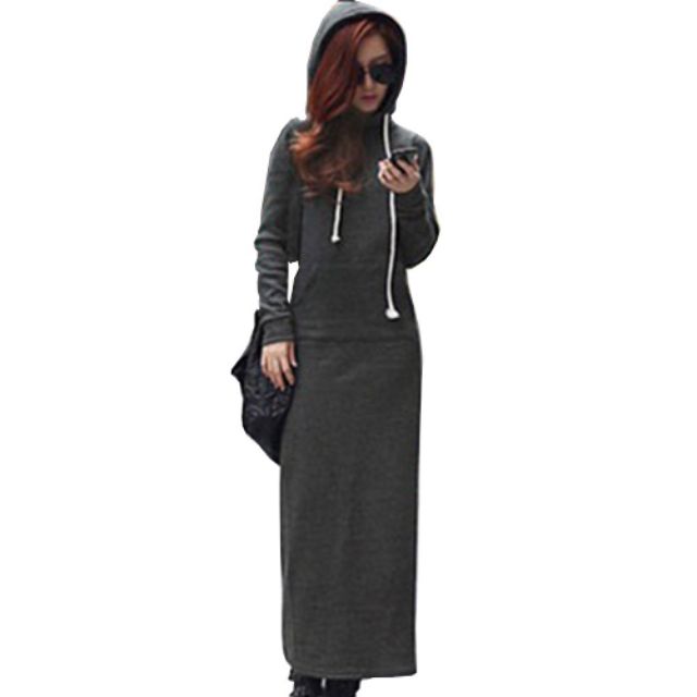 fleece maxi dress