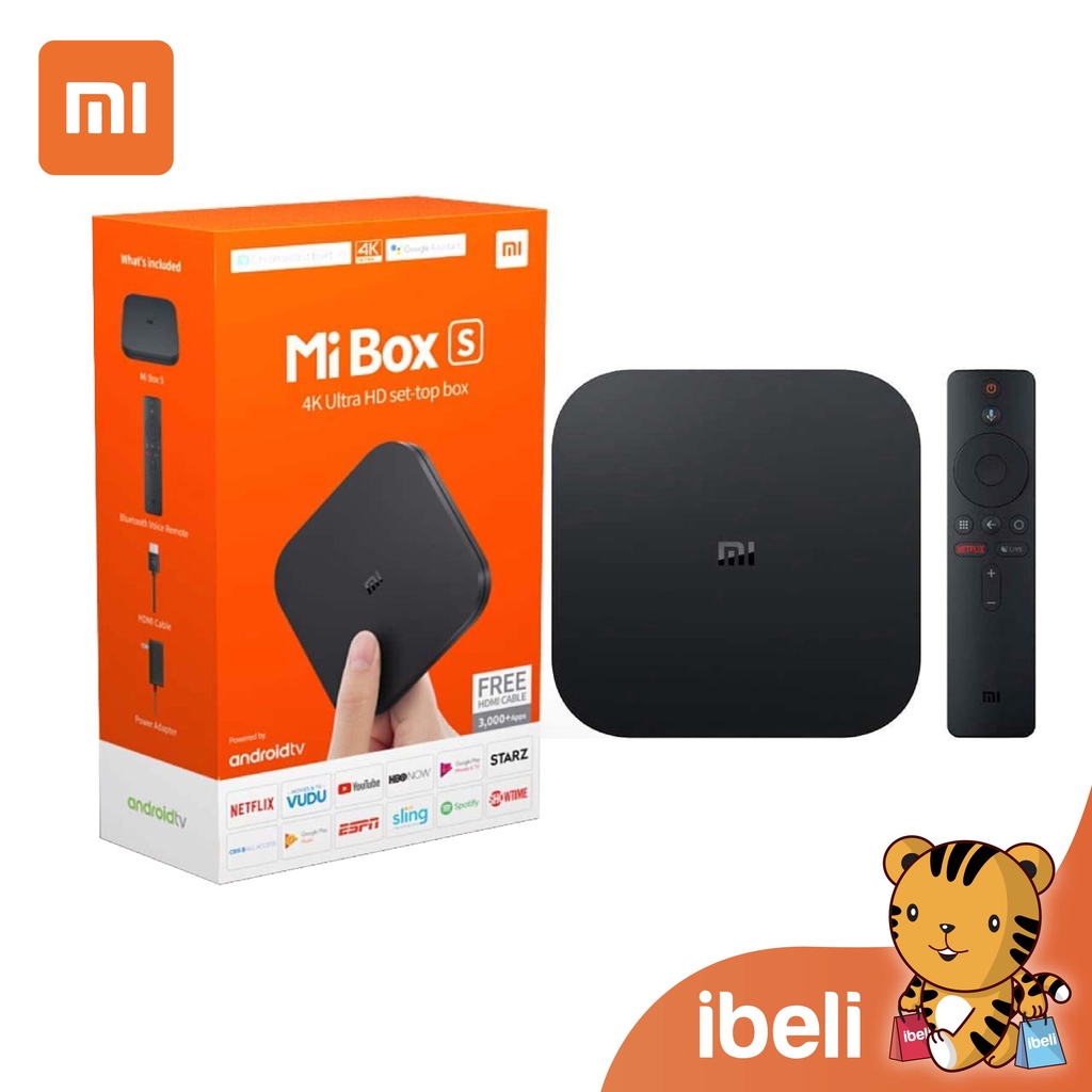 Global Version Xiaomi Mi Box S 4k Hdr Android Tv Box With Google Assistant Media Player Android 8 1 Mibox S Shopee Malaysia