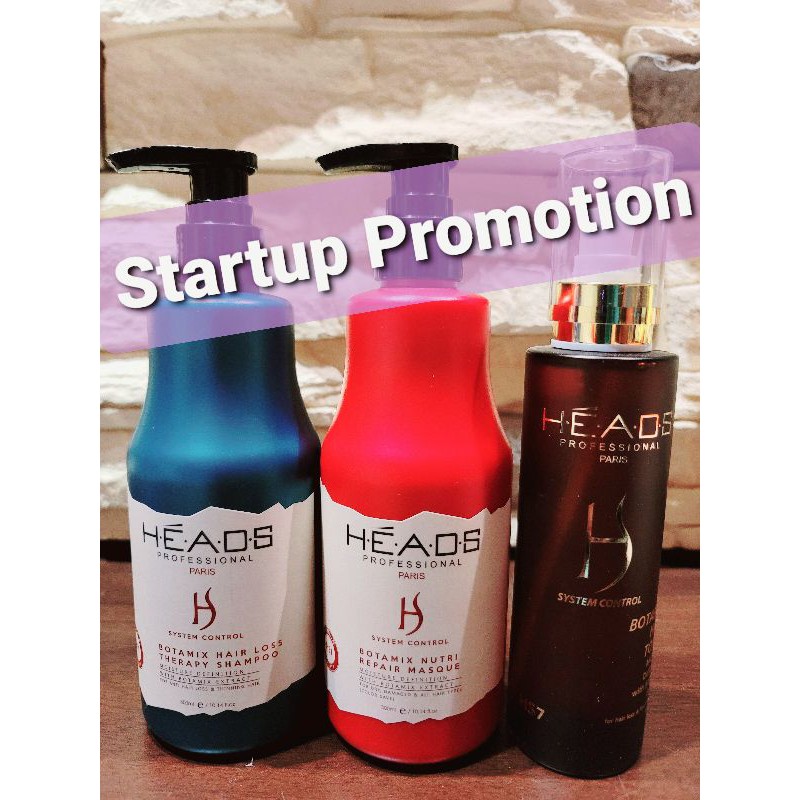 Heads Professional Shampoo (Anti Hair Loss/Dandruff/Dry) combo set