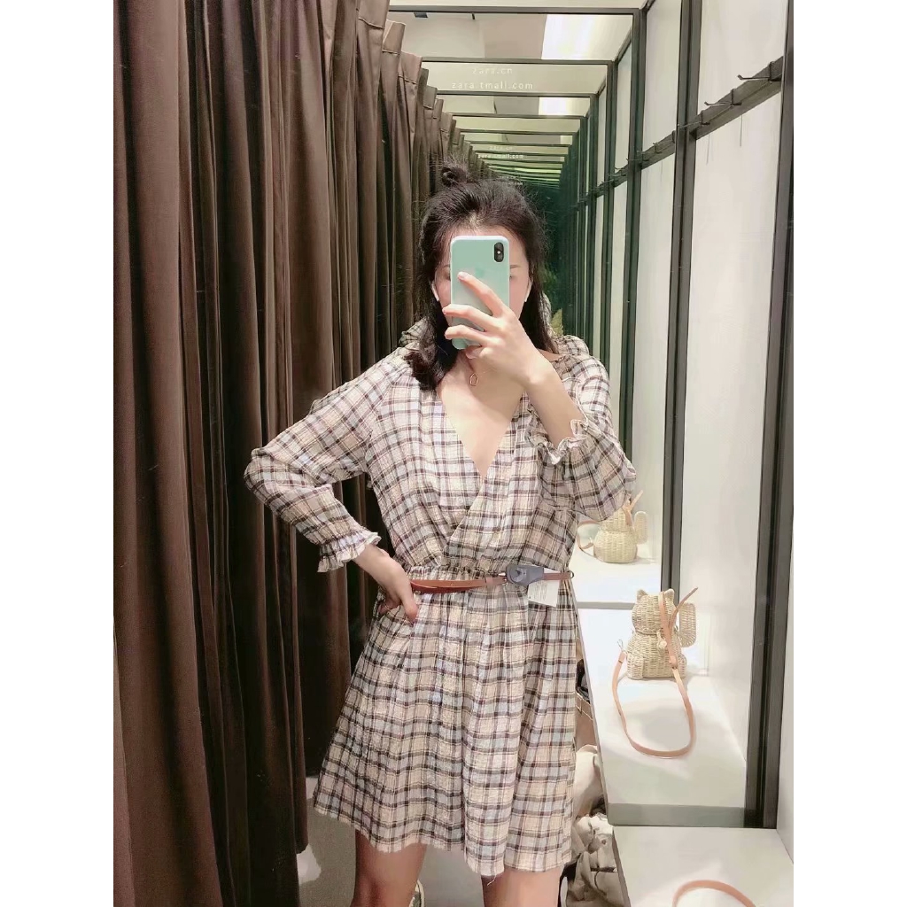 zara plaid jumpsuit