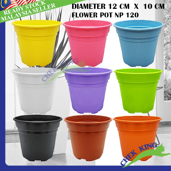 DIAMETER 12 CM COLOR SELECTION FLOWER POT NP120 PASU BUNGA DIAMETER 12 CM COLOR SELECTION FLOWER POT NP120 PASU BUNGA