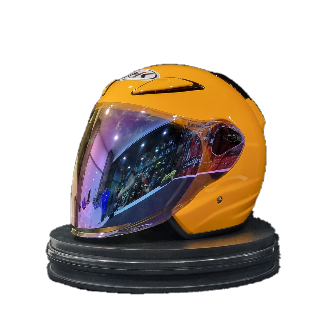 NHK Helmets R6 v2 Solid (Yellow Glossy) Shopee Malaysia