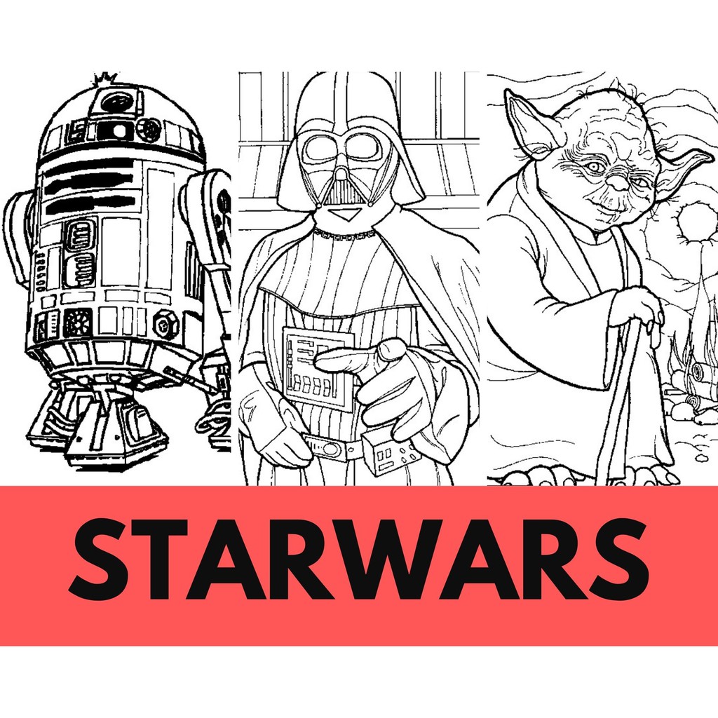 [PDF] 8 pages of Star Wars printable PDF Colouring / Coloring Book ...