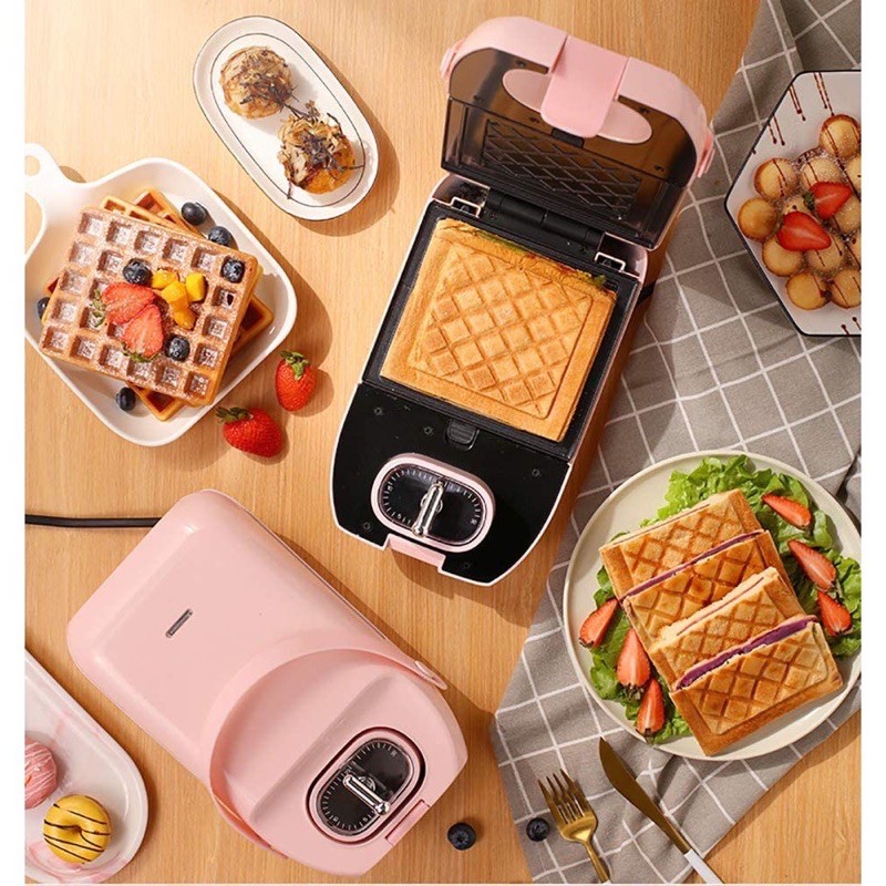 Electric Sandwich Maker Waffle Maker Mini Grilling Panini Baking Plates Toaster Breakfast Machine