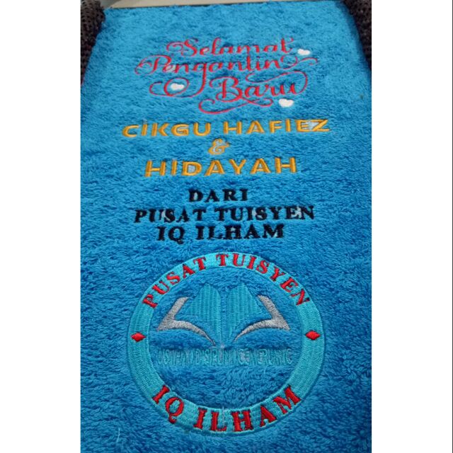 Tuala sulam (embroidery towel) Shopee Malaysia