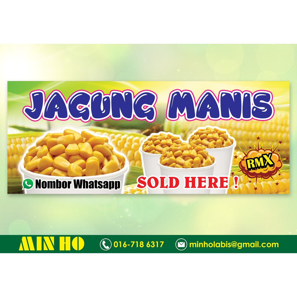 Banner Jagung (Custom Design) Shopee Malaysia