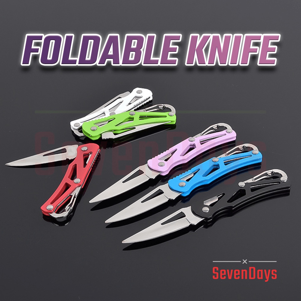 Foldable Knife Fishing Portable Mini Stainless Steel Pisau Lipat Pancing Hiking Camping Outdoor Gear Khemah Cutter Tools
