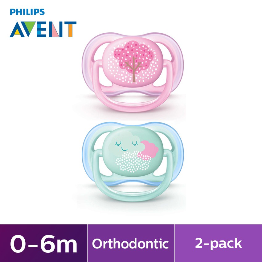 PHILIPS AVENT Ultra Air Pacifier 06m Girl SCF343/20 Shopee Malaysia