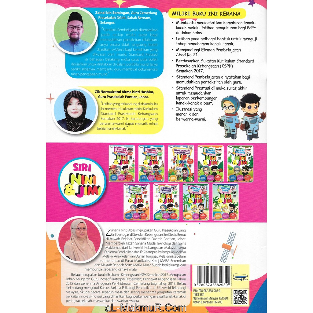 Myb Buku Aktiviti Latihan Pintar Mengira Bersama Nini Jimi Prasekolah Matematik Awal Buku 2 Telaga Biru Shopee Malaysia