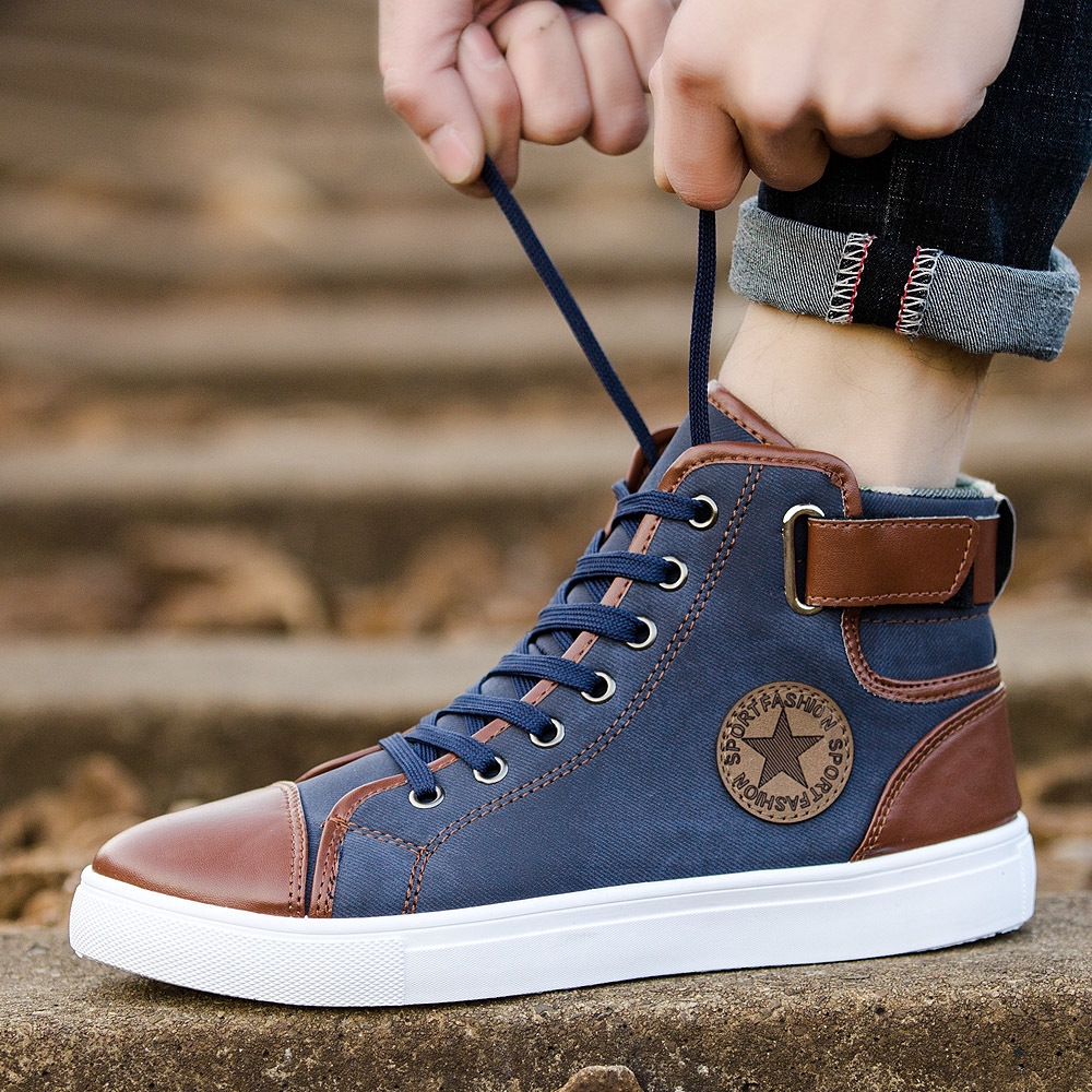 Ruijie Plus Size 37 47 Men Fashion Casual Canvas Shoes Buckle Plus
