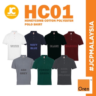 JCP x Oren Sport Honeycomb Smart Polo Shirt HC01 Unisex Adult 230gsm Cotton Polyester Plain Men Polo Shirt HC01 Group X
