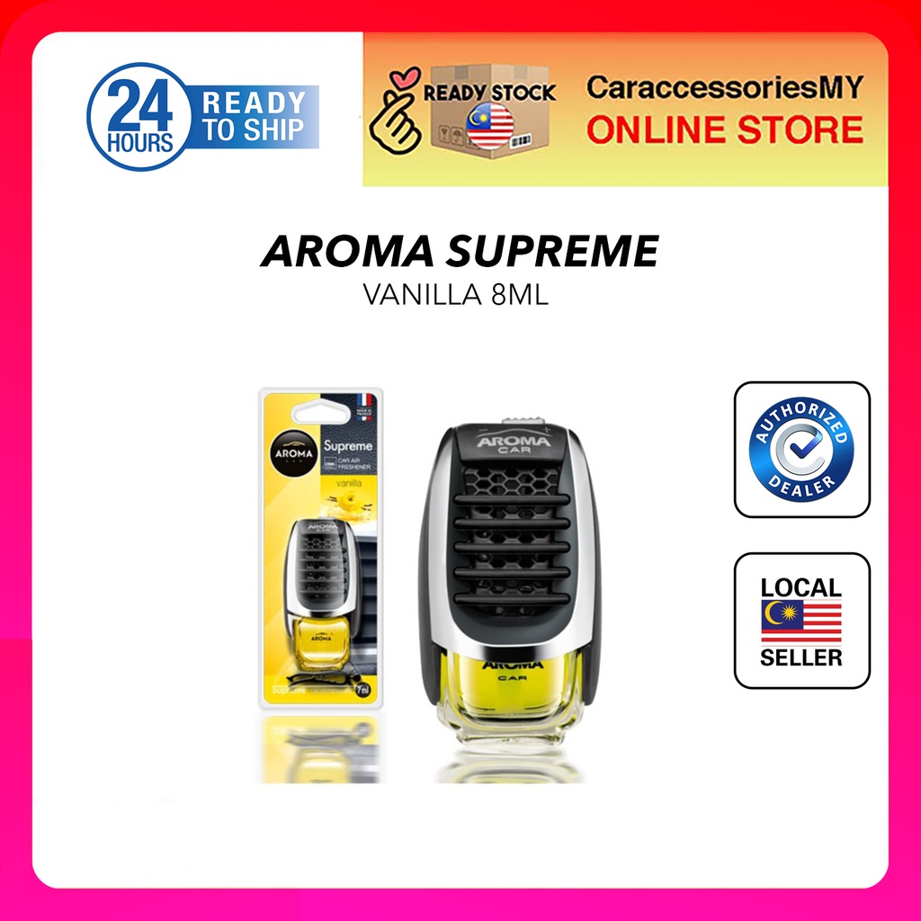 car air freshener Aroma supreme perfume scent vanilla 8ml air vent fresh