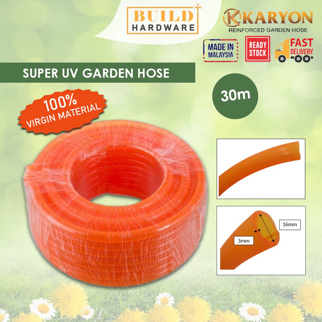 [Ready Stock] KARYON 30mx3.0mm Super UV Hose/ Garden Hose Lawn PVC Pipe