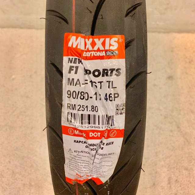 Tayar Tubeless MA-F1ST MAXXIS 90/80-17 | Shopee Malaysia