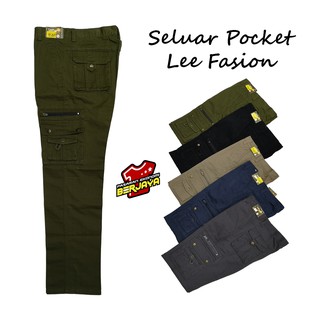 Seluar Kerja Lelaki Pocket Zip Tepi#LeeFasion/Cargo Pants/Working Pants - Army Green (READY STOCK) #FastDelivery