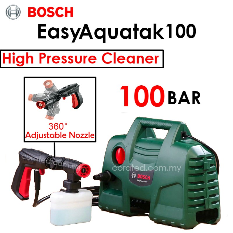 New Bosch Easy Aquatak 100 High Pressure Cleaner 100bar 6 Month