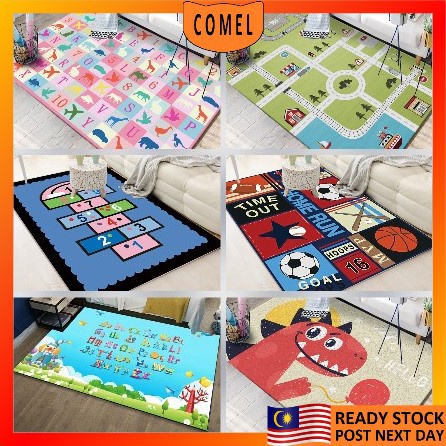 permaidani COMEL [M/L/XL] Kids Pattern 3D Printing Modern Design Carpet Living Room Carpet Alas Kaki Ruang Tamu Perm