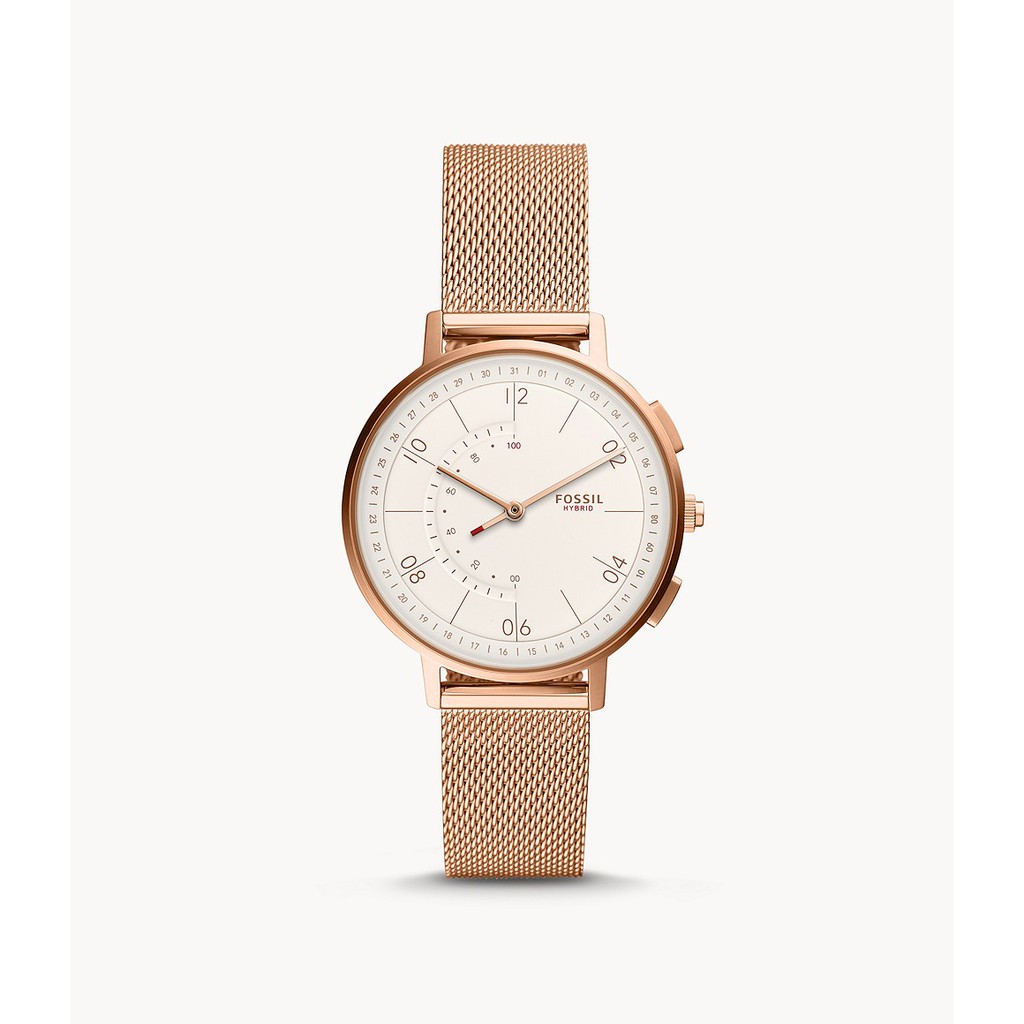 smartwatch fossil venture hr blush leather ftw6015