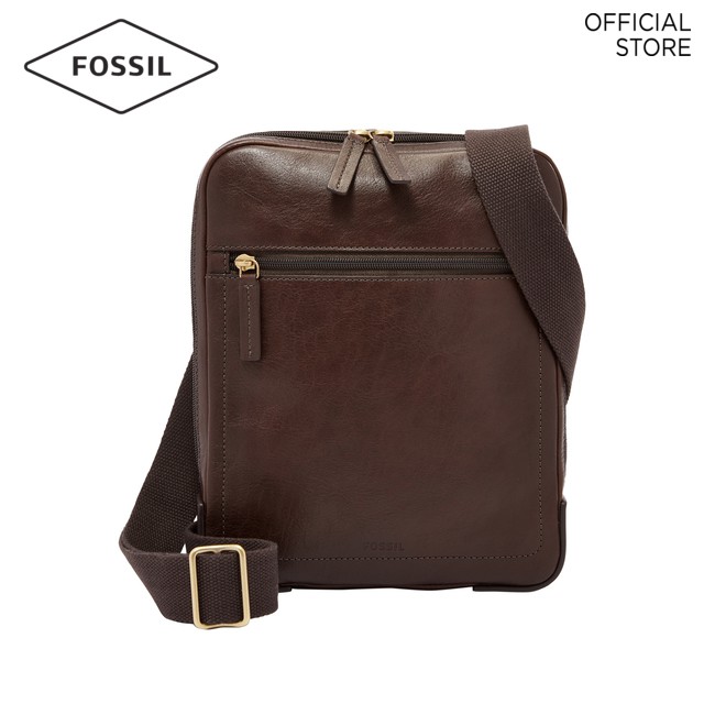 fossil sling bag leather