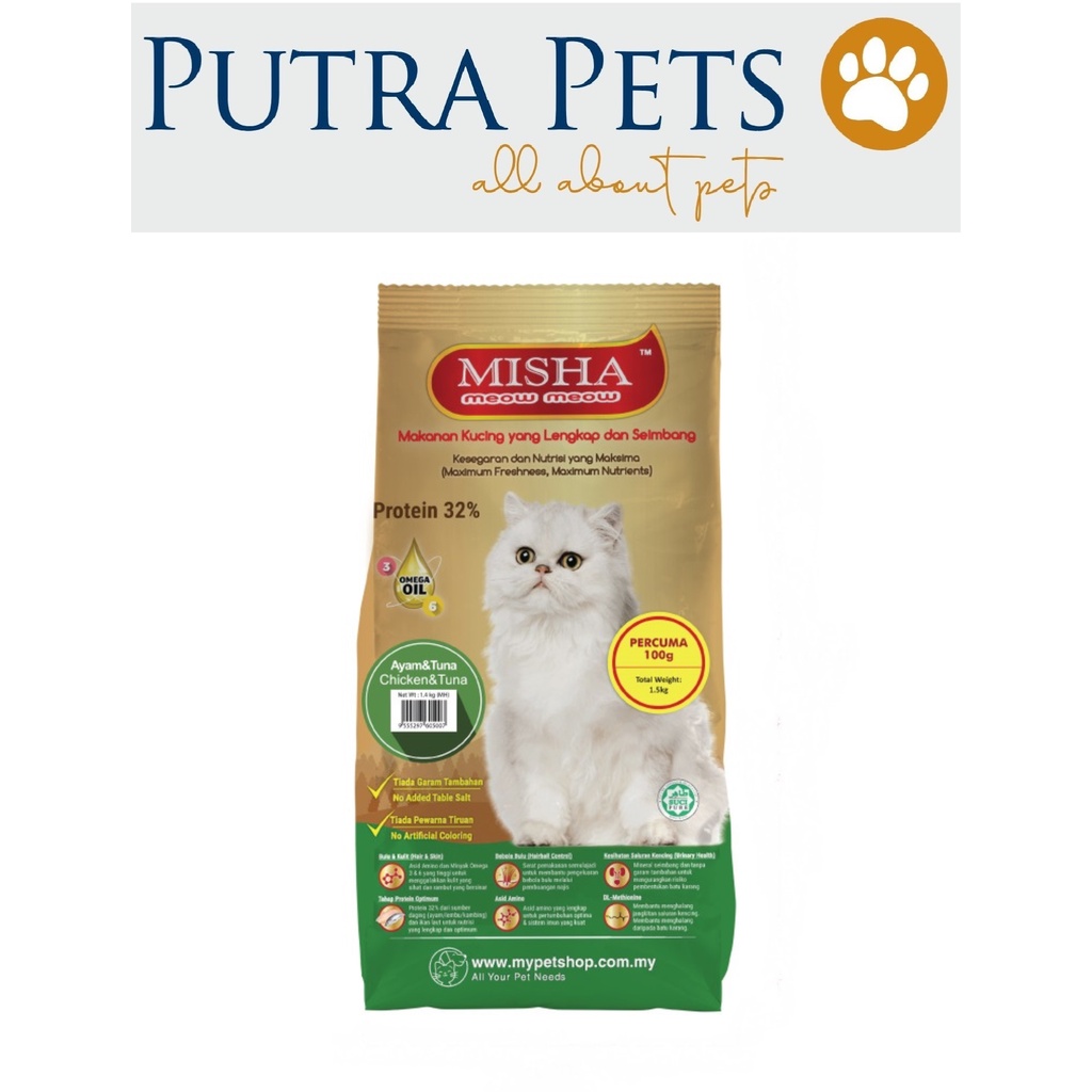 Misha Meow Meow Cat Food Chicken Tuna 1 5KG Shopee Malaysia