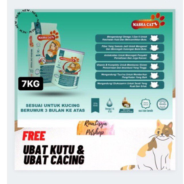 MASHA CAT FOOD NEW PREMIUM 7KG Shopee Malaysia