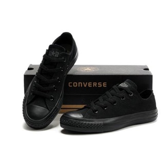 converse all black low cut