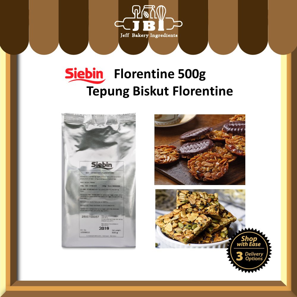 (RAYA PROMO) SIEBIN FLORENTINE 500g Teping Biskut Florentine Germany Almond Crunchy Siebin