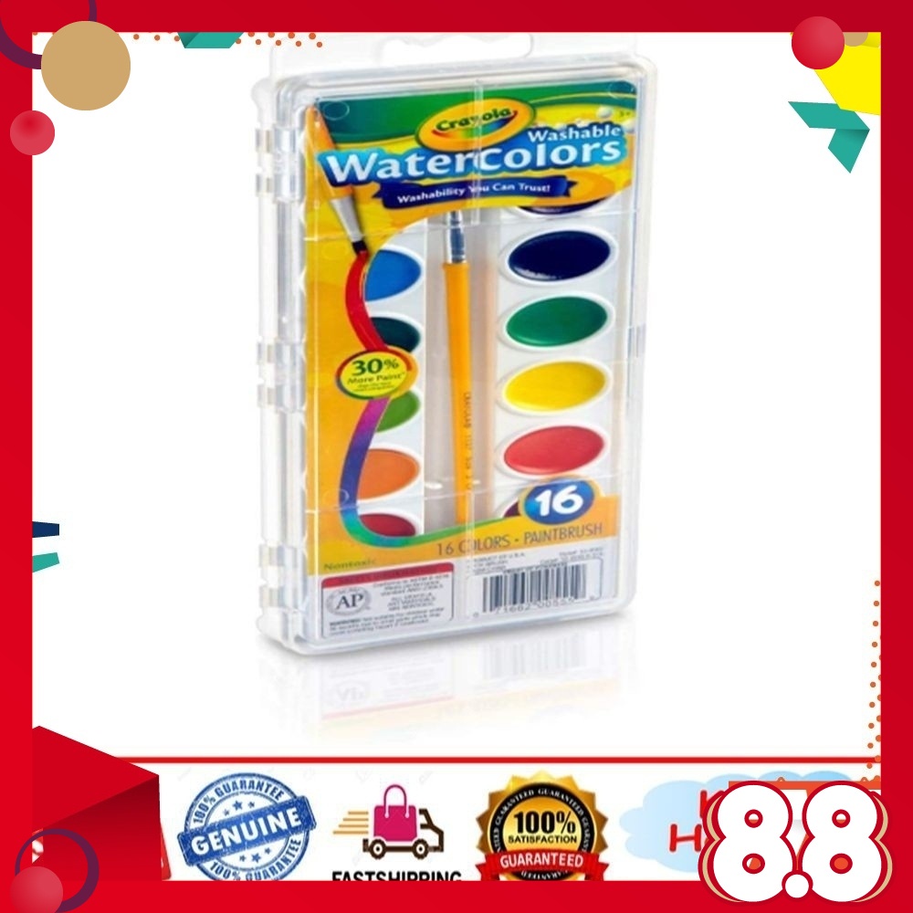 Crayola Watercolor Set 16 colors (100.0 Original) Shopee Malaysia