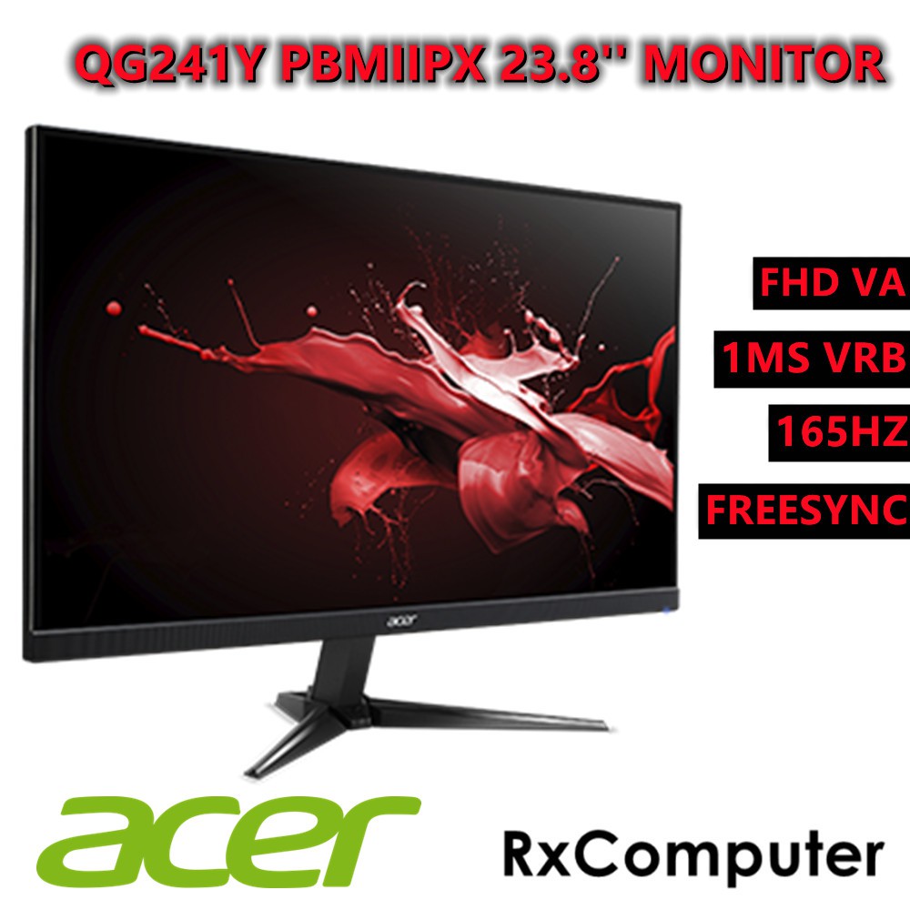 ACER QG241Y PBMIIPX 24 INCH FHD VA ( 1MS VRB / 165HZ / FREESYNC PREMIUM ...