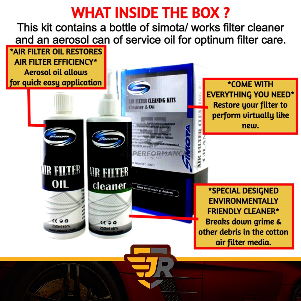Works Engineering Simota Air Filter Recharger Cleaning Kit Celaning Oil Minyak Cuci Penapis