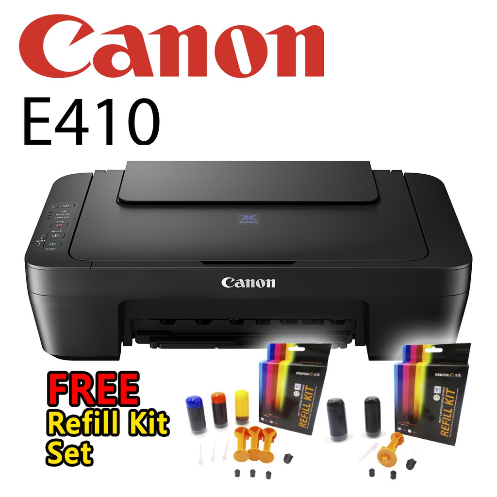 Canon Pixma E410 Color Inkjet Multifunction Printer FOC Refill Kit