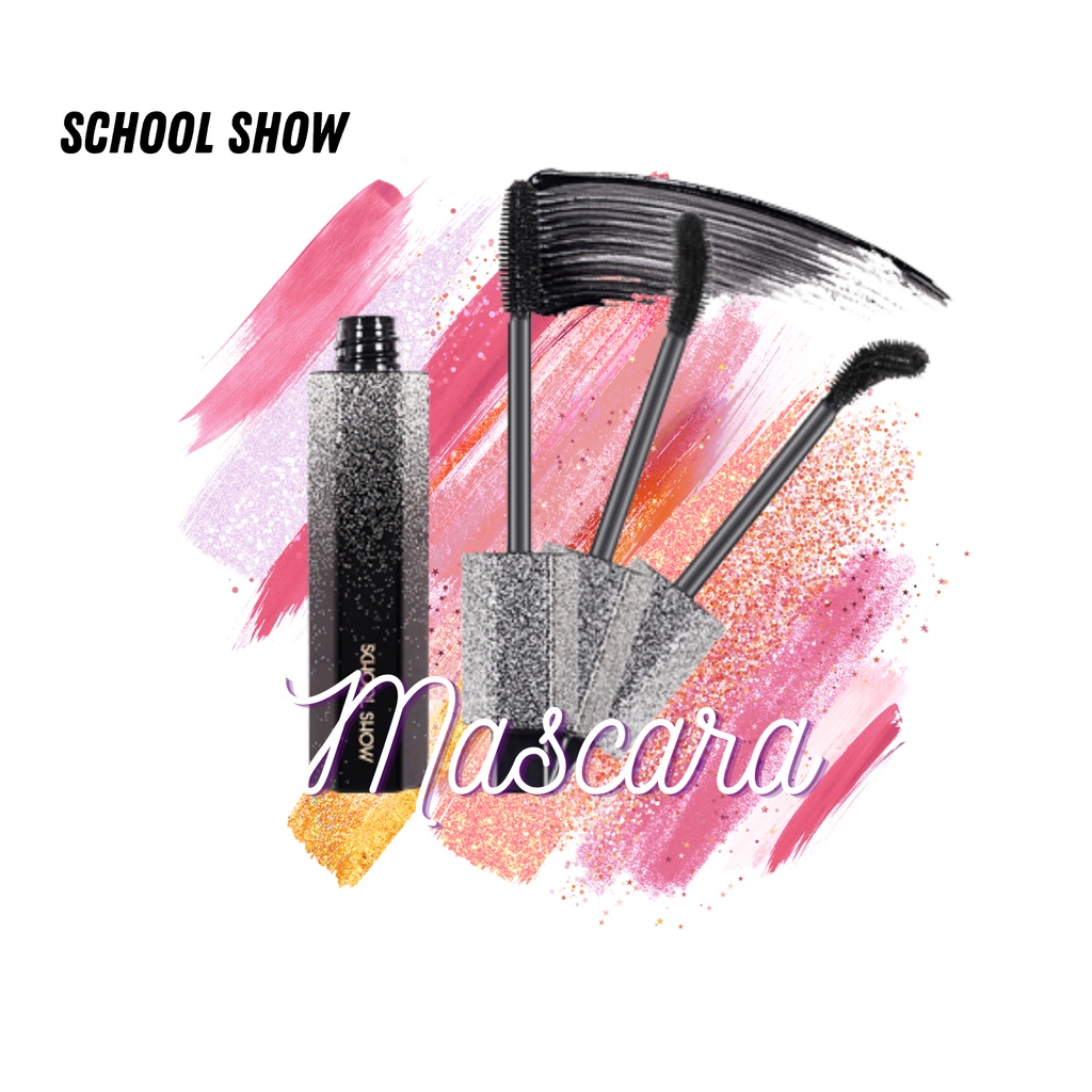 School Show Meteor Galaxy Mascara Thick Curling Waterproof 彩妆school show书院秀流星银河纤长睫毛膏，浓密卷翘防水不晕染