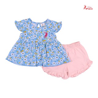 Infant Polo Girl Candy Colour Floral Suits -20-700073