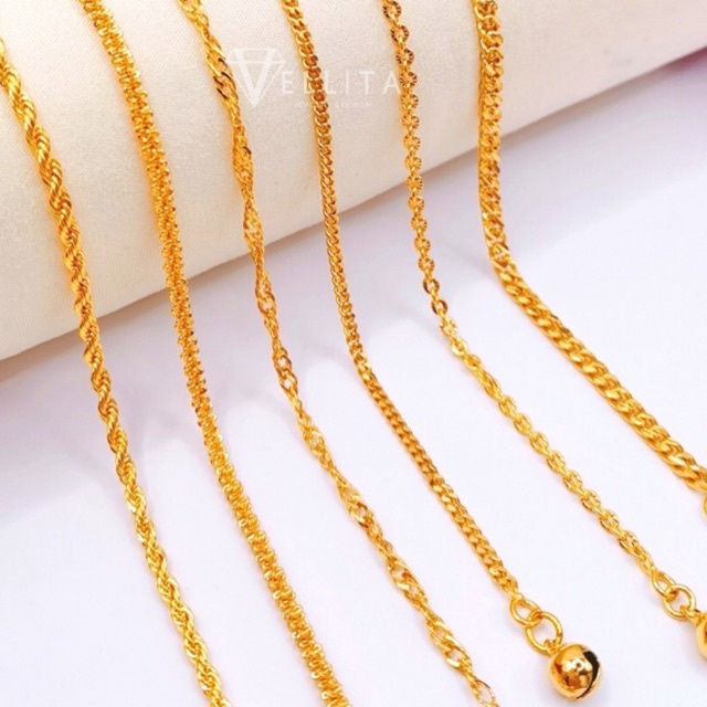 [VJ]Cop916 Bracelet "Minimalist 2mm-3mm" L:15cm-20cm Bracelet 999.9 Gold Plated {Rantai Tangan Comel *Persist916}