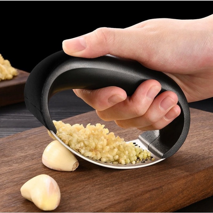 1pc Manual Garlic Press Stainless Steel Crusher Mincer Chop Comfortable Grip Handheld Home Living Kitchen Gadget Tool