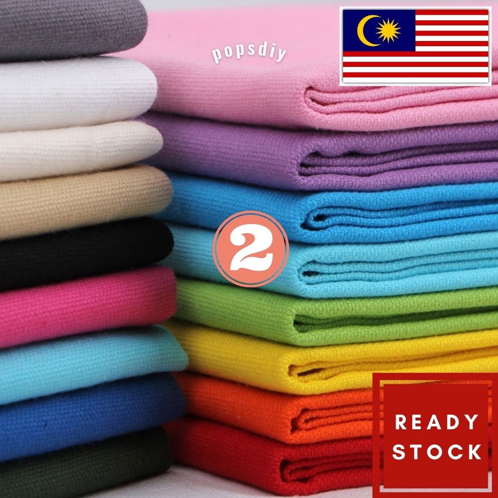 ?READY STOCK?Cotton Canvas Fabric 50cm*50cm/50cm*100cm | DIY Embroidery Cloth | Needlework