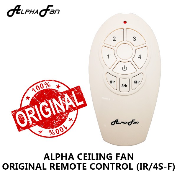 Alpha Ceiling Fan Original Remote Control Ir 4s F