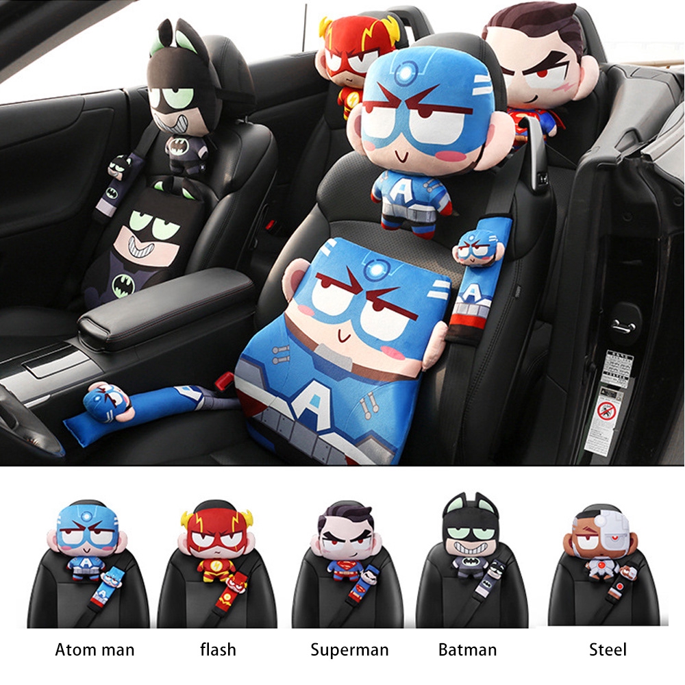 Car Headrest Pillow Neck Pillow Cartoon Seat Car Pillow Neck Pillow Cute Car  Interior Head Cushion Batman | Shopee Malaysia