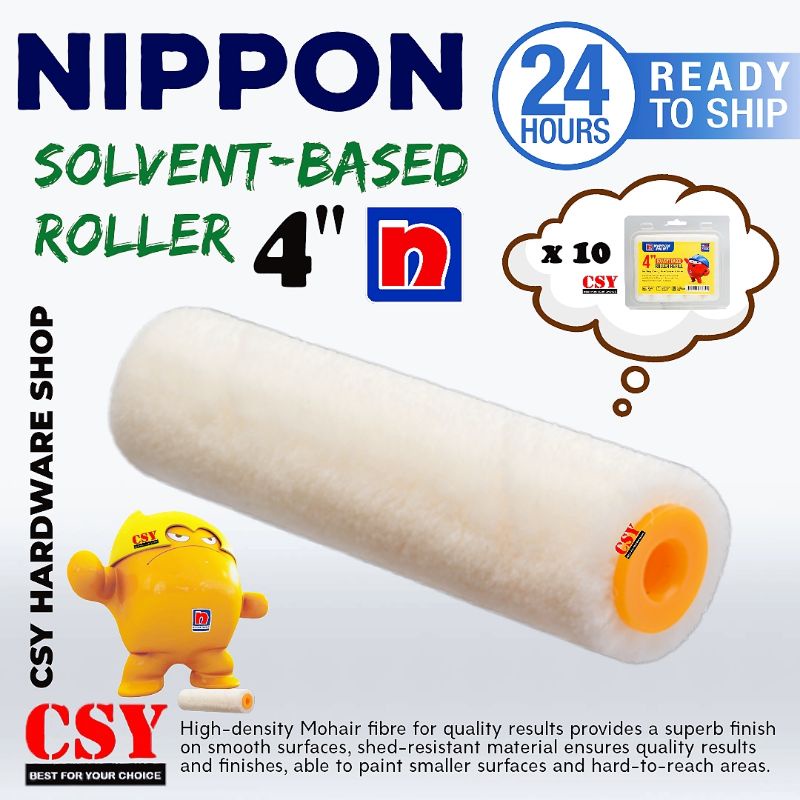 Nippon Paint SolventBased Roller Refill 4" / Gloss paint roller