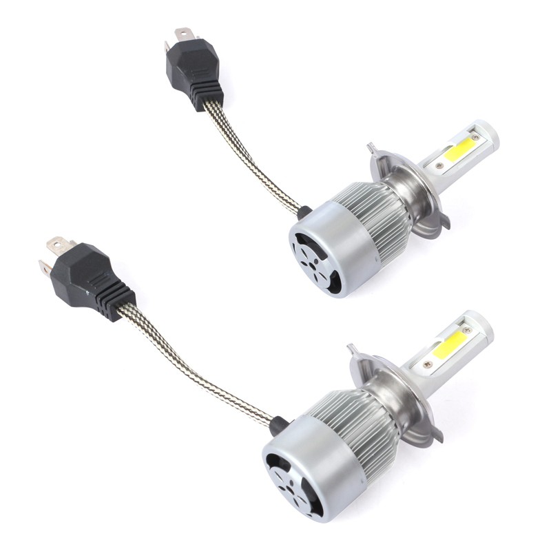 Must Versatile New 2pcs C6 LED Car Headlight Kit COB H4 36W 7600LM White Light Bulbs Have Reliable - Image 3