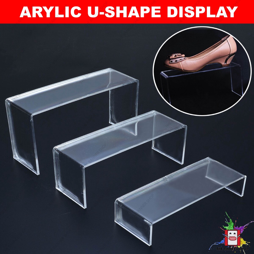 Acrylic U-Shape Display Stand, Shoes Display Stand Rack